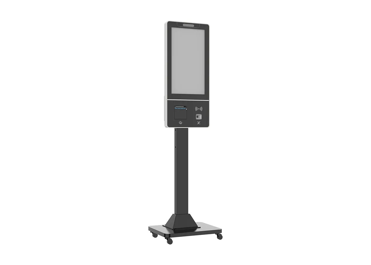 Totem self service touch con area pagamenti integrata