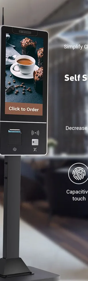 Totem self service su piantana con ruote